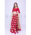 kazoya brocade readymade lengha
