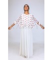 Serene White Cape Gown