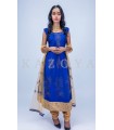 Kazoya Royal Blue Anarkali lace suit