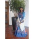 Kazoya Floral Digital Print Blue Gown